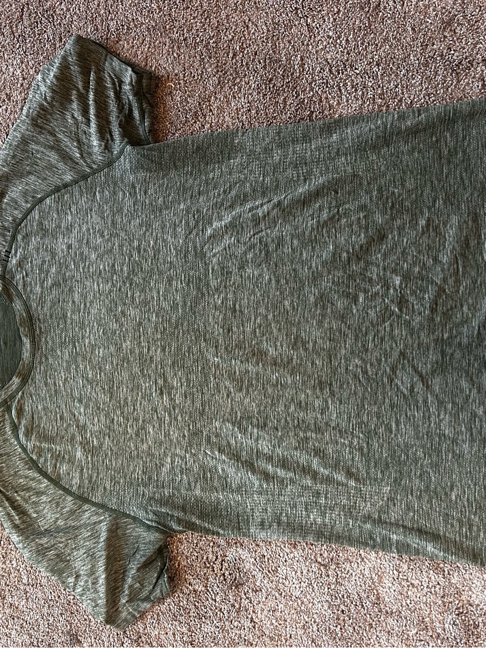 Men's Heathered Olive Short-Sleeve Lululemon swiftly tech - Large